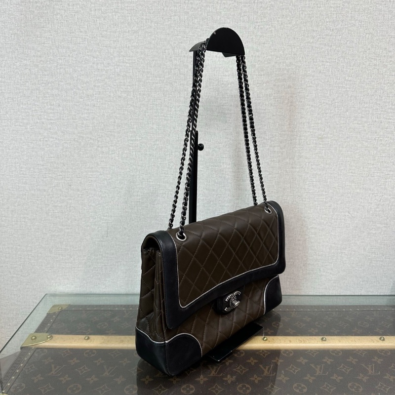 CHANEL 季節拼色菠蘿扣 限量cf肩背包29*19*8 98新配件塵袋-2