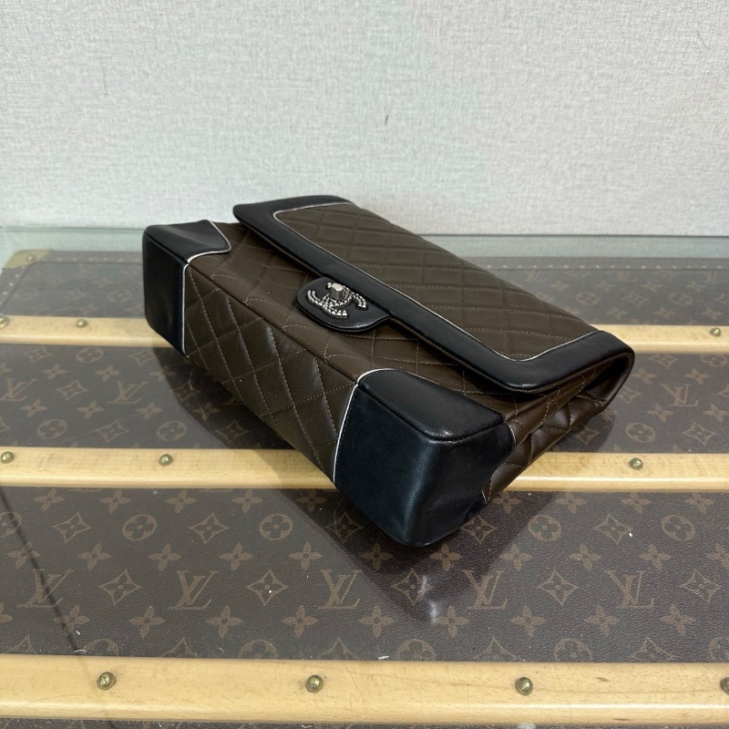 CHANEL 季節拼色菠蘿扣 限量cf肩背包29*19*8 98新配件塵袋-3