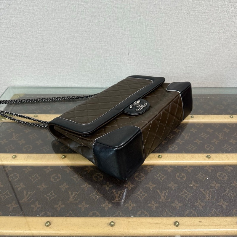CHANEL 季節拼色菠蘿扣 限量cf肩背包29*19*8 98新配件塵袋-5