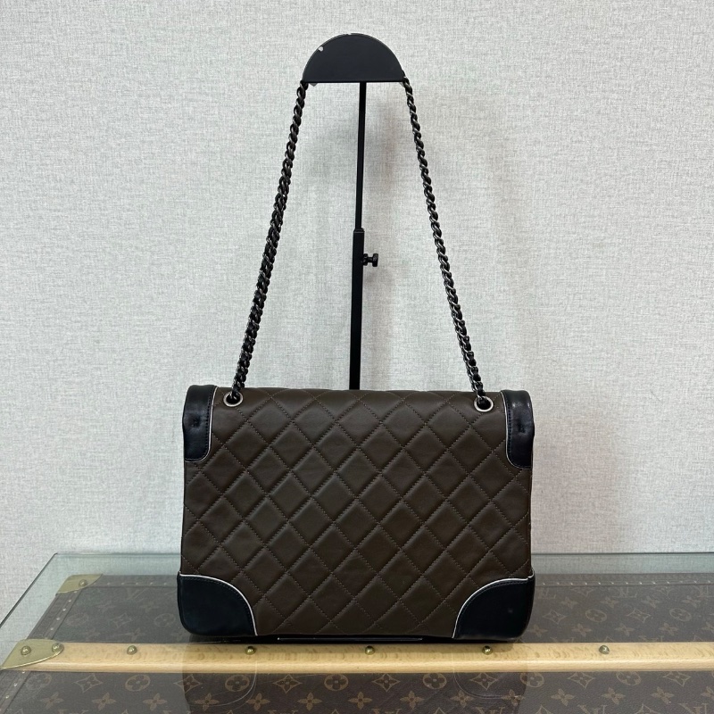 CHANEL 季節拼色菠蘿扣 限量cf肩背包29*19*8 98新配件塵袋-6