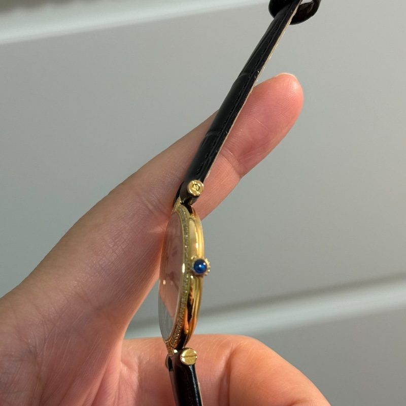 【超低價擁有卡地亞🤩全網獨有❗️】Cartier卡地亞 大餅 炫彩 白色貝母盤 後鑲鑽 表徑30mm-4