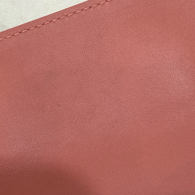 BOTTEGA VENETA BV 粉橘 編織 小羊皮 釦式 發財 長夾-28