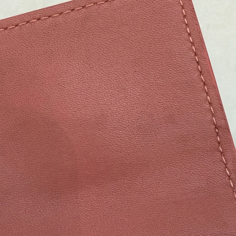 BOTTEGA VENETA BV 粉橘 編織 小羊皮 釦式 發財 長夾-29