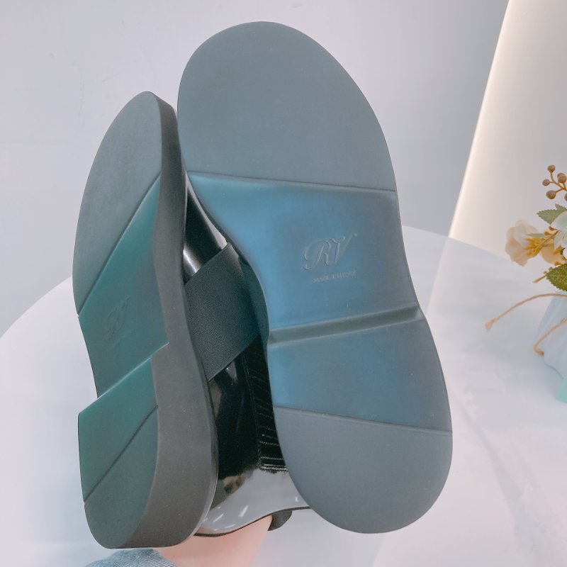 MS0610 Roger Vivier 羅傑 維維亞  皮革 切爾西靴 踝靴 黑色 金扣 Chelsea Viv' Ankle Boot Size 38 Patent Calfskin Black x GHW-6