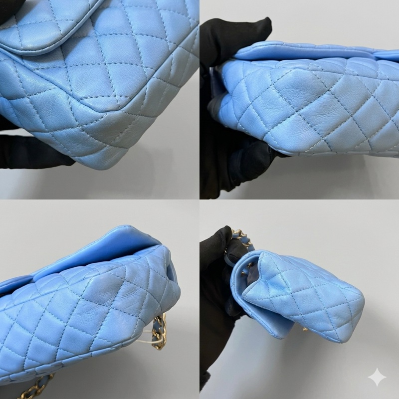 Chanel 香奈兒 情人節限定 愛心吊墜 藍色C F橫版 尺寸25*5*11-5