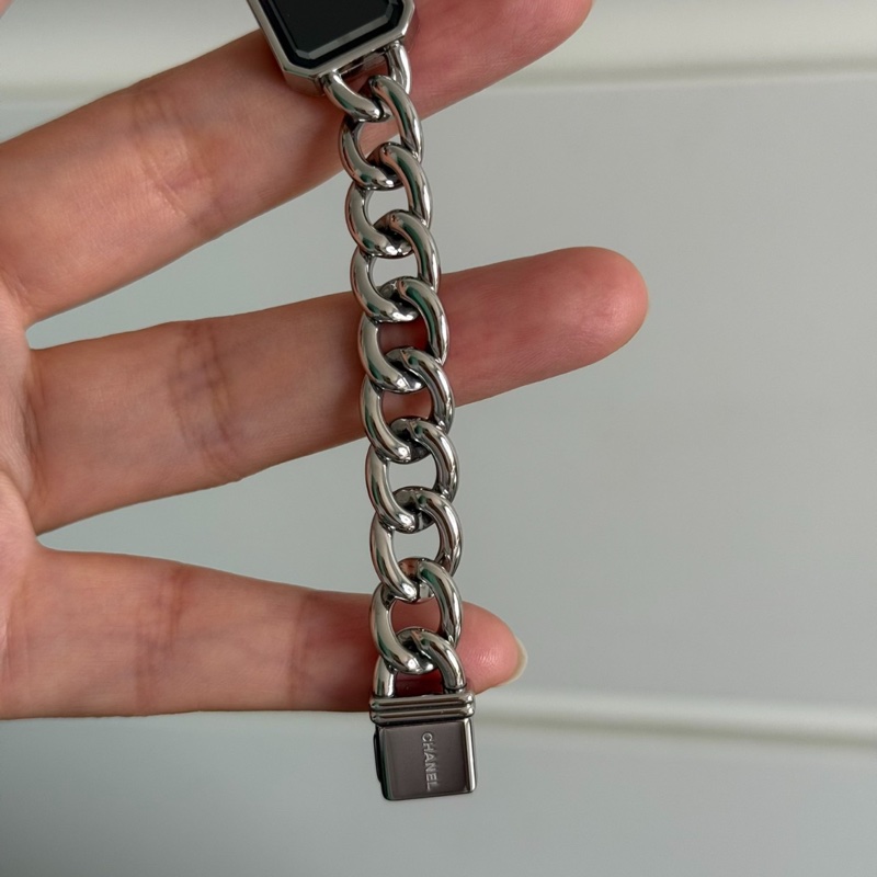 【Jennie同款😍經典保值✨全網最低價】Chanel 黑銀方糖手錶H7019 稀有S碼-5