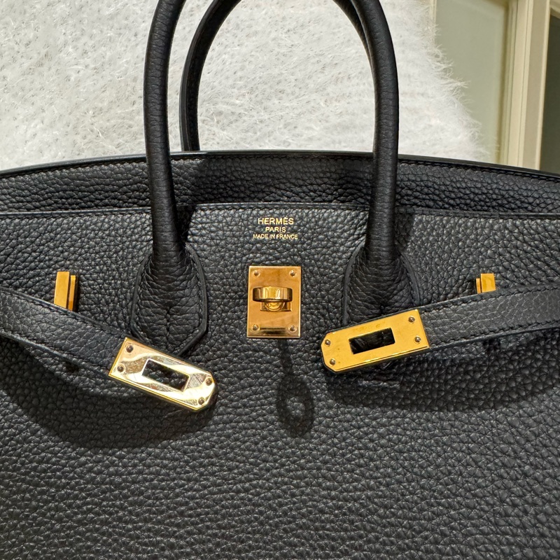 Hermes 愛馬仕 Birkin 25 鉑金包/黑色玫瑰金釦/Y刻/Togo皮/98新美品-4