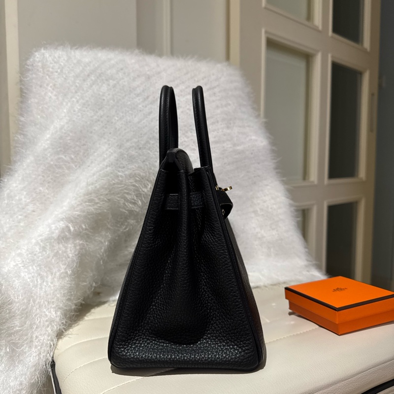 Hermes 愛馬仕 Birkin 25 鉑金包/黑色玫瑰金釦/Y刻/Togo皮/98新美品-6