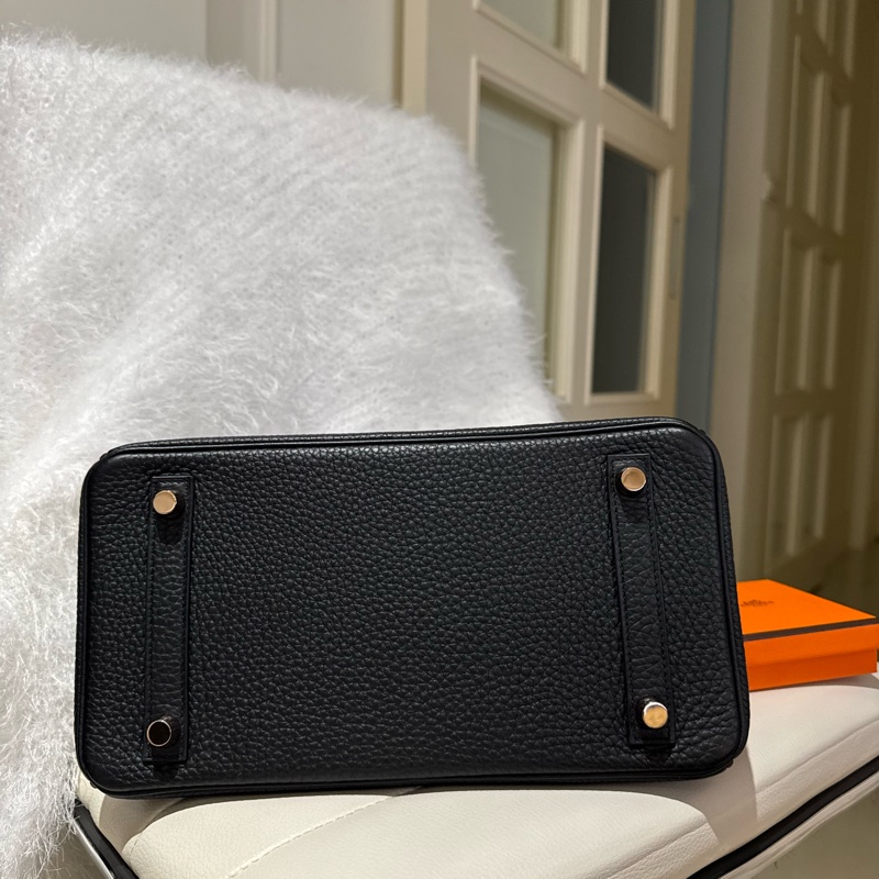 Hermes 愛馬仕 Birkin 25 鉑金包/黑色玫瑰金釦/Y刻/Togo皮/98新美品-7