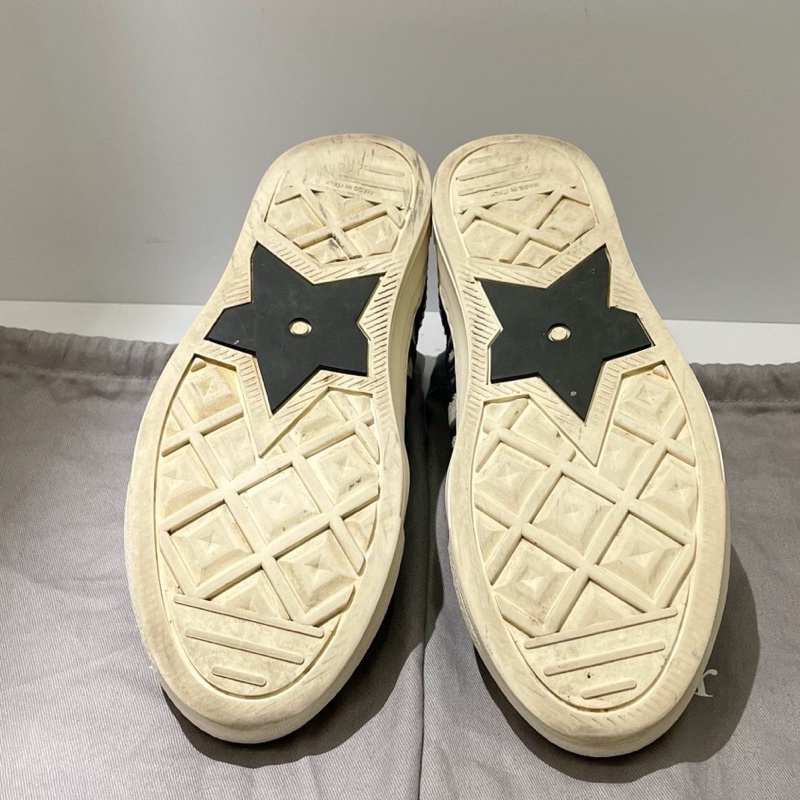 迪奧女士鞋 針織拼接 中幫 時尚厚底板鞋 藍白色 尺碼38 附件:塵袋-4