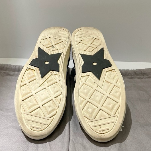 迪奧女士鞋 針織拼接 中幫 時尚厚底板鞋 藍白色 尺碼38 附件:塵袋-5