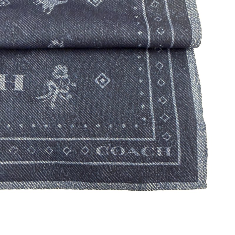 [全新]COACH 專櫃款蠶絲混紡絲巾領巾方巾圍巾(恐龍)-3