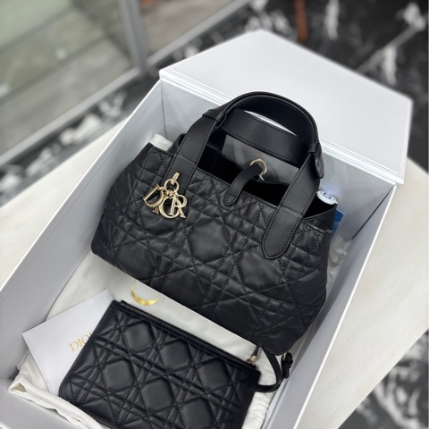 【99新】 Dior 黑金小號 small toujours土著 手提包