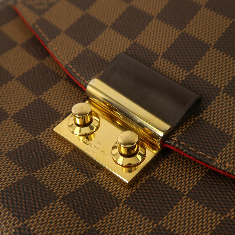 LOUIS VUITTON Damier Croisette金扣手挽肩背兩用袋-7