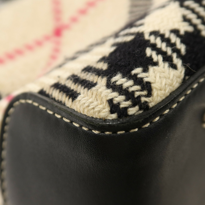 BURBERRY 羊毛Tote Bag銀扣手挽袋-10