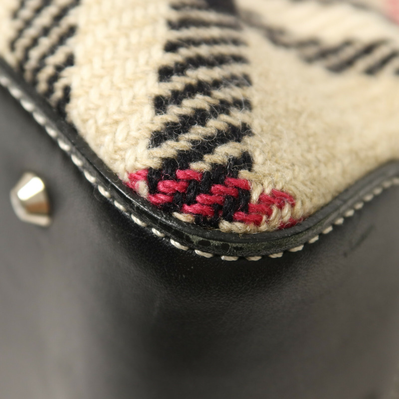 BURBERRY 羊毛Tote Bag銀扣手挽袋-11