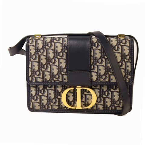 Dior 帆布Montaigne 30金扣肩背袋