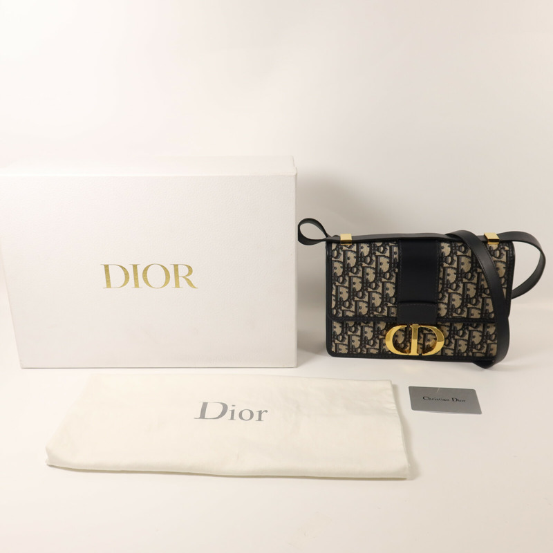 Dior 帆布Montaigne 30金扣肩背袋-9