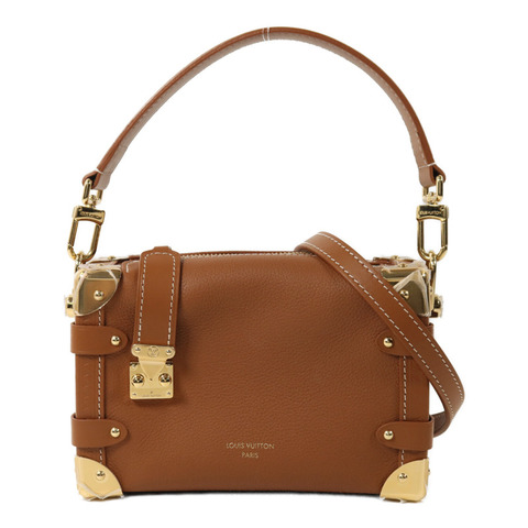 LOUIS VUITTON 牛皮皮革Side Trunk PM金扣手挽肩背兩用袋