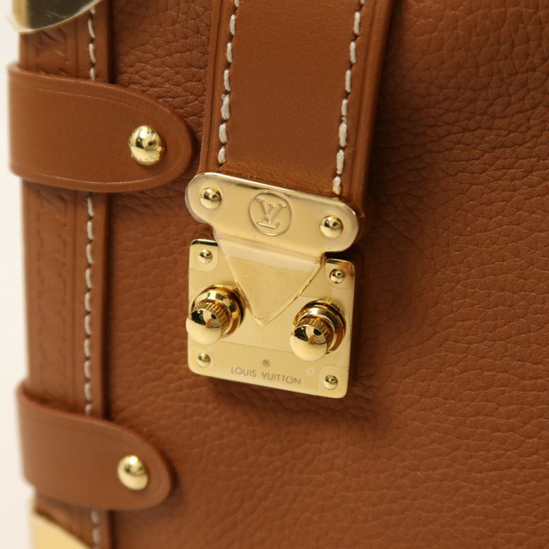 LOUIS VUITTON 牛皮皮革Side Trunk PM金扣手挽肩背兩用袋-9