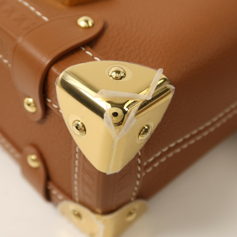 LOUIS VUITTON 牛皮皮革Side Trunk PM金扣手挽肩背兩用袋-10