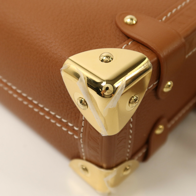 LOUIS VUITTON 牛皮皮革Side Trunk PM金扣手挽肩背兩用袋-11