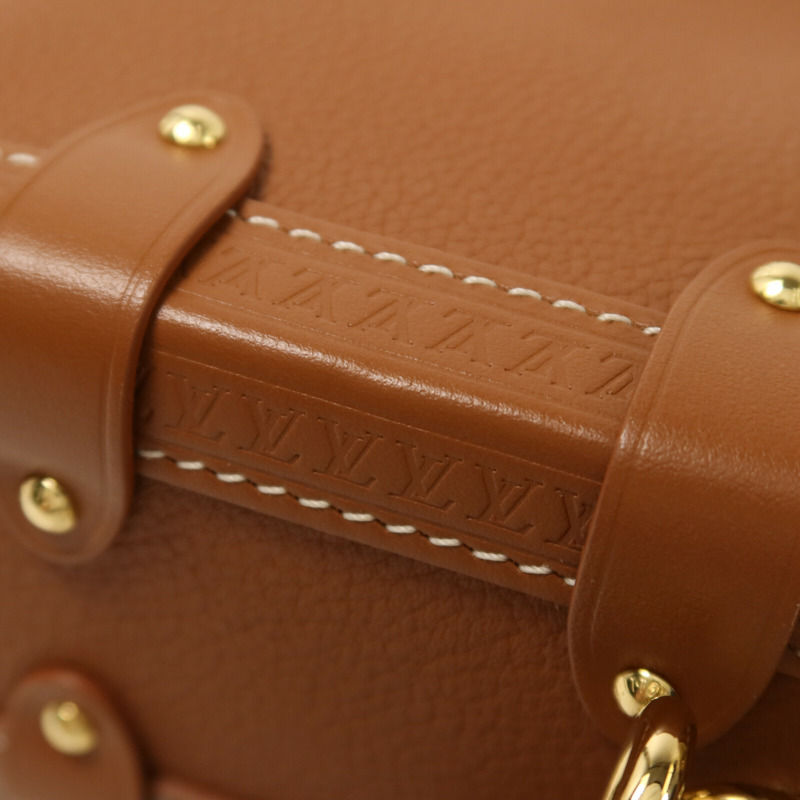 LOUIS VUITTON 牛皮皮革Side Trunk PM金扣手挽肩背兩用袋-14
