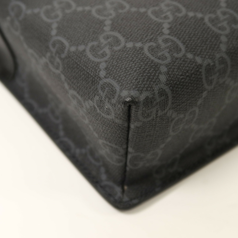 GUCCI 塗層帆布GG Black Mini Bag銀扣肩背袋-10