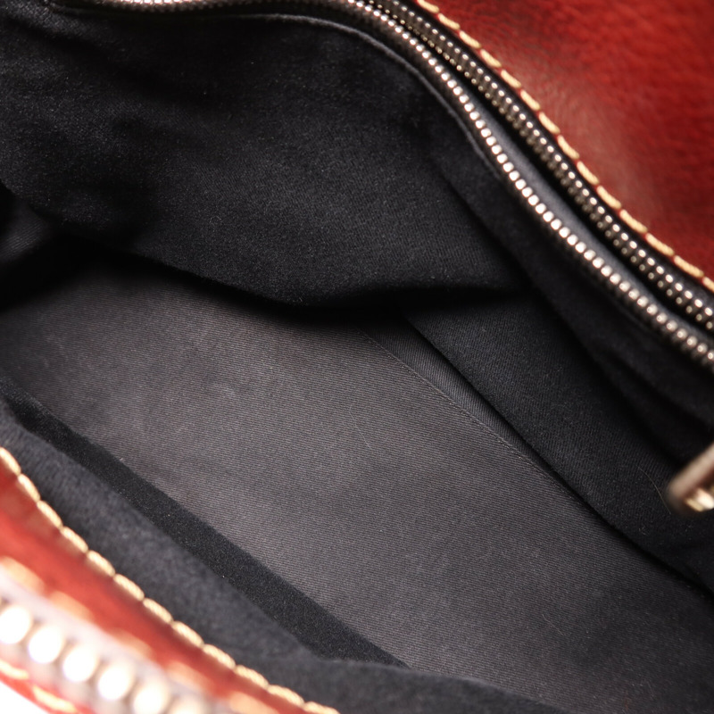 Chloe 牛皮皮革Edith銀扣手挽袋-4