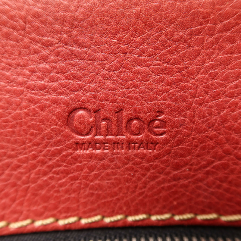 Chloe 牛皮皮革Edith銀扣手挽袋-6