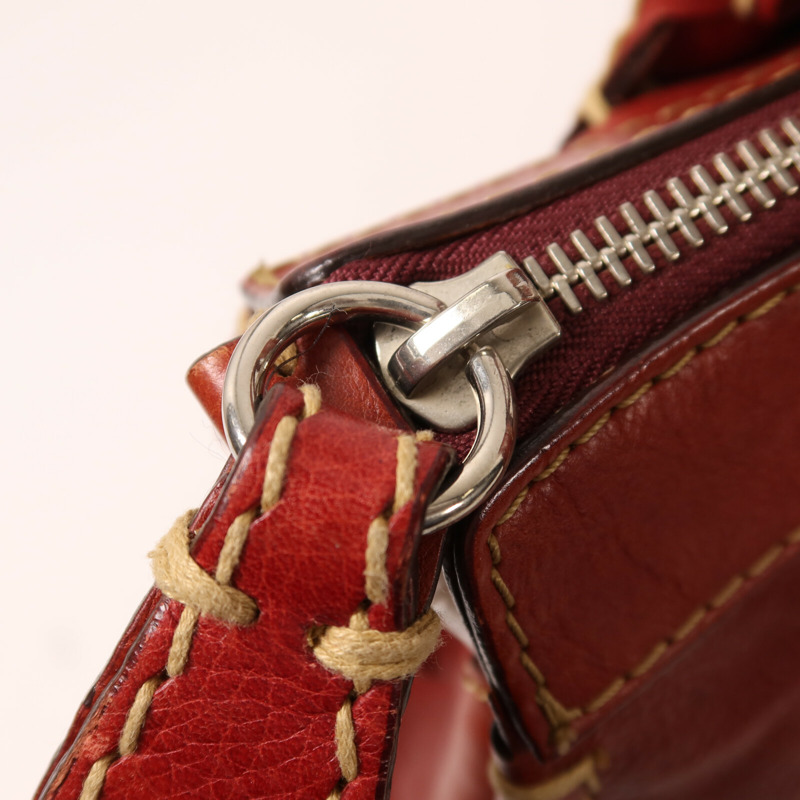 Chloe 牛皮皮革Edith銀扣手挽袋-9