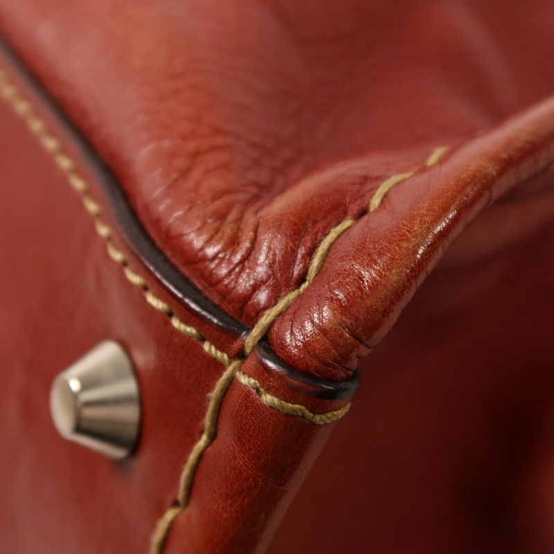 Chloe 牛皮皮革Edith銀扣手挽袋-14