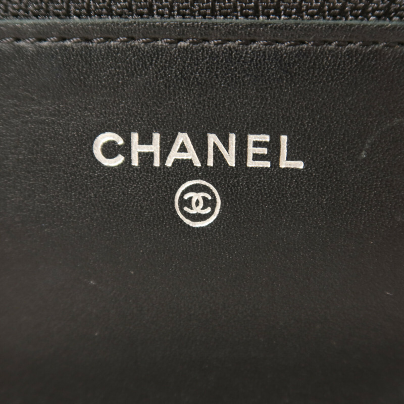 CHANEL 牛皮皮革Timeless CC Wallet On Chain銀扣鏈帶肩背袋-5