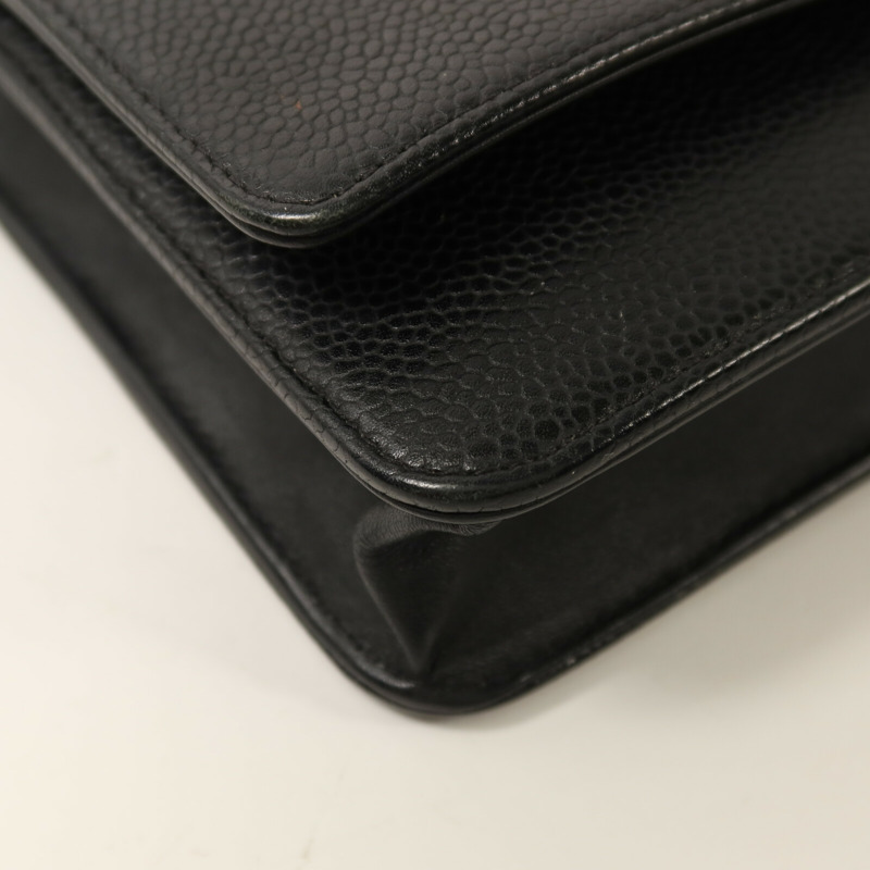 CHANEL 牛皮皮革Timeless CC Wallet On Chain銀扣鏈帶肩背袋-13