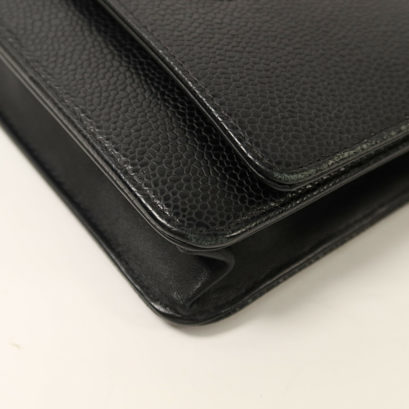 CHANEL 牛皮皮革Timeless CC Wallet On Chain銀扣鏈帶肩背袋-14