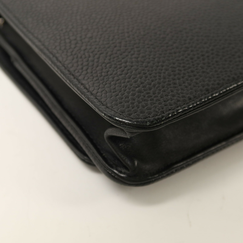 CHANEL 牛皮皮革Timeless CC Wallet On Chain銀扣鏈帶肩背袋-15