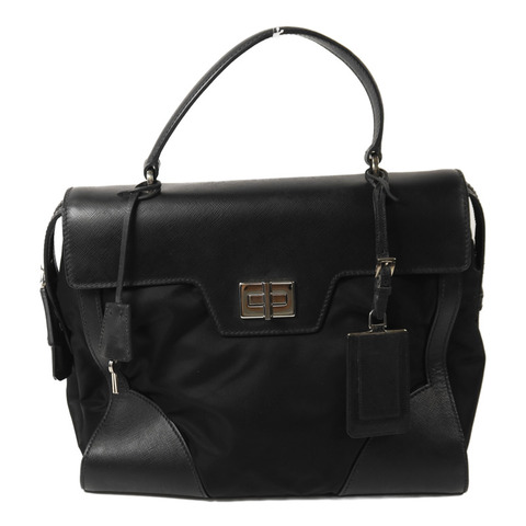PRADA 尼龍Hand Bag銀扣手挽袋