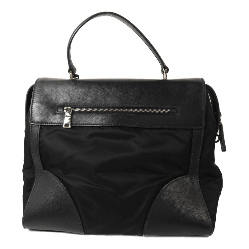PRADA 尼龍Hand Bag銀扣手挽袋-1