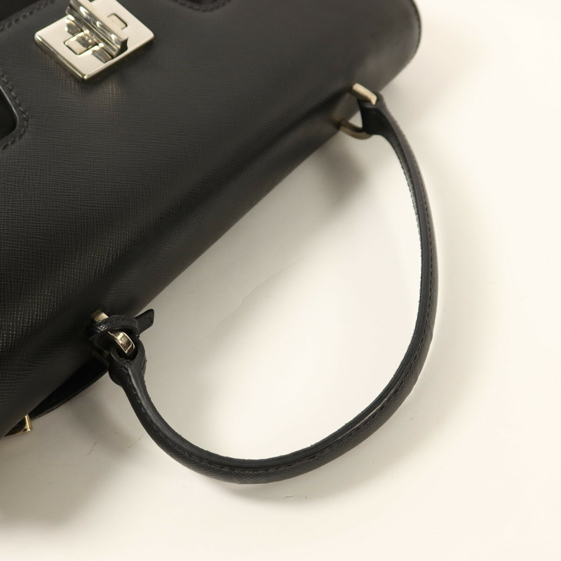 PRADA 尼龍Hand Bag銀扣手挽袋-7