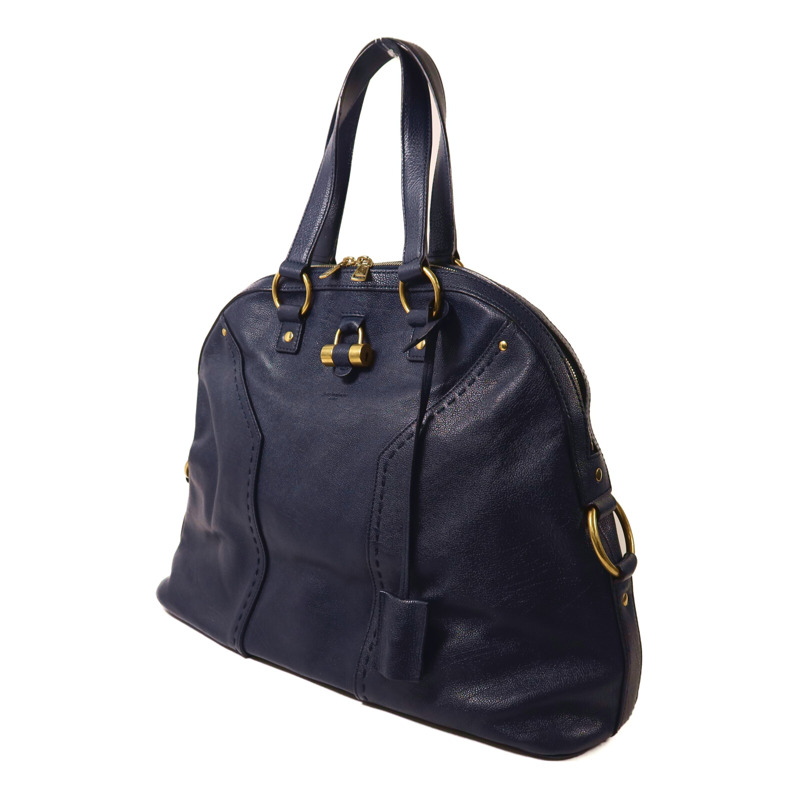 SAINT LAURENT 牛皮皮革Muse金扣手挽袋-2