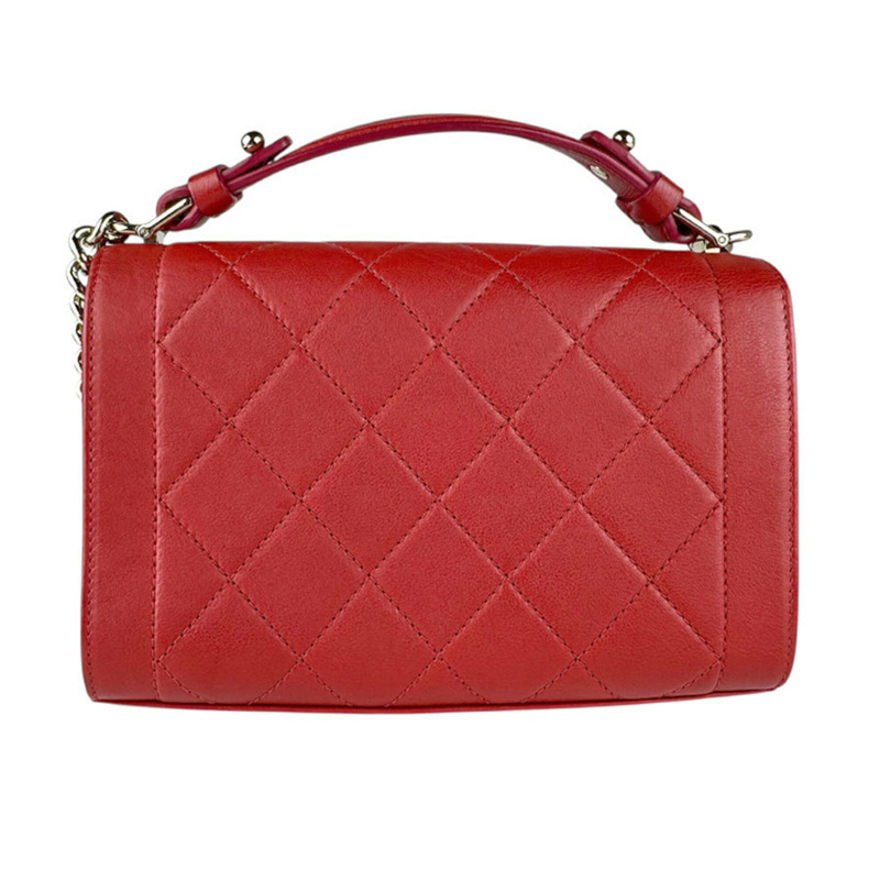 香奈兒 (Chanel) CHANEL 單肩包 Click Label 皮革紅色金色女士免運費 z9084-2
