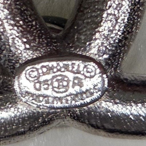 Chanel香奈兒雙C logo蝸牛貝殼琺瑯銀色胸針/ 別針-8