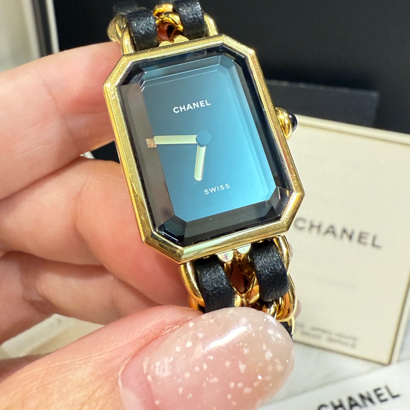 🥇合法登記 保證真品🎉9新 附保固🎈香奈兒 CHANEL 黑金 首映錶 S號-2