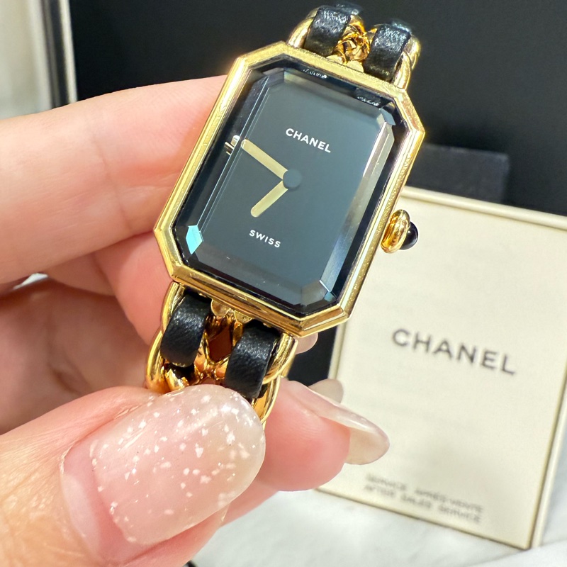 🥇合法登記 保證真品🎉9新 附保固🎈香奈兒 CHANEL 黑金 首映錶 S號-3