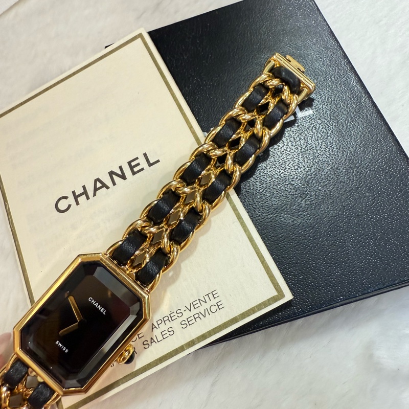 🥇合法登記 保證真品🎉9新 附保固🎈香奈兒 CHANEL 黑金 首映錶 S號-6