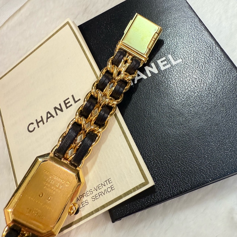 🥇合法登記 保證真品🎉9新 附保固🎈香奈兒 CHANEL 黑金 首映錶 S號-8