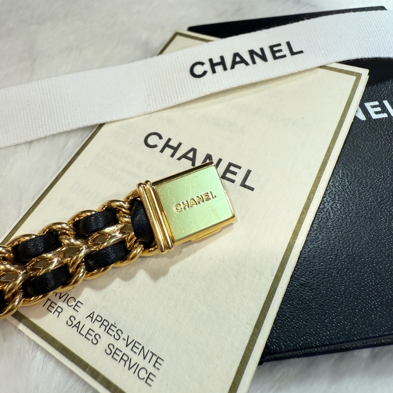 🥇合法登記 保證真品🎉9新 附保固🎈香奈兒 CHANEL 黑金 首映錶 S號-10