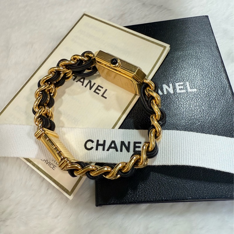 🥇合法登記 保證真品🎉9新 附保固🎈香奈兒 CHANEL 黑金 首映錶 S號-15