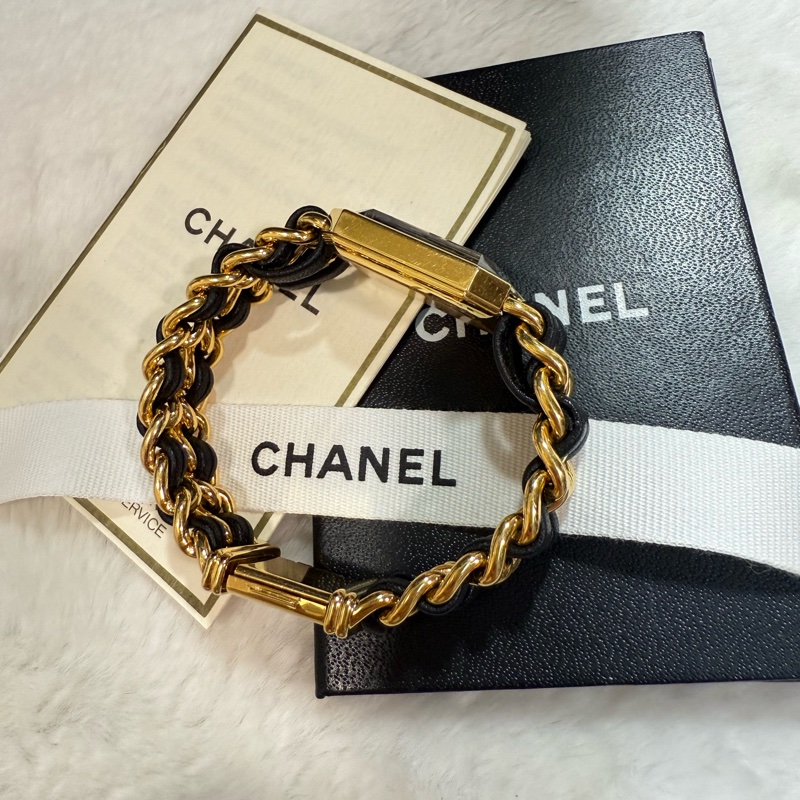 🥇合法登記 保證真品🎉9新 附保固🎈香奈兒 CHANEL 黑金 首映錶 S號-16