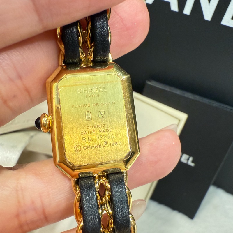 🥇合法登記 保證真品🎉9新 附保固🎈香奈兒 CHANEL 黑金 首映錶 S號-17